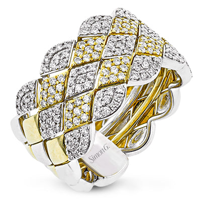 Simon G Fashion Right Hand Ring In 18K Gold With Diamonds (White,Yellow)