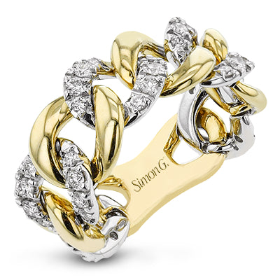 Simon G Fashion Right Hand Ring In 18K Gold With Diamonds (White,Yellow)