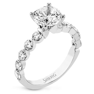 Simon G Bridal Round-Cut Engagement Ring In 18K Gold With Diamonds (White)