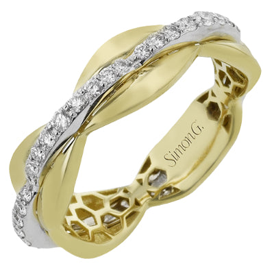 Simon G Fashion Right Hand Ring In 18K Gold With Diamonds (White,Yellow)