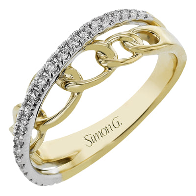Simon G Fashion Right Hand Ring In 18K Gold With Diamonds (White,Yellow)