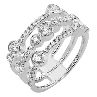 Simon G Fashion Right Hand Ring In 18K Gold With Diamonds (White)