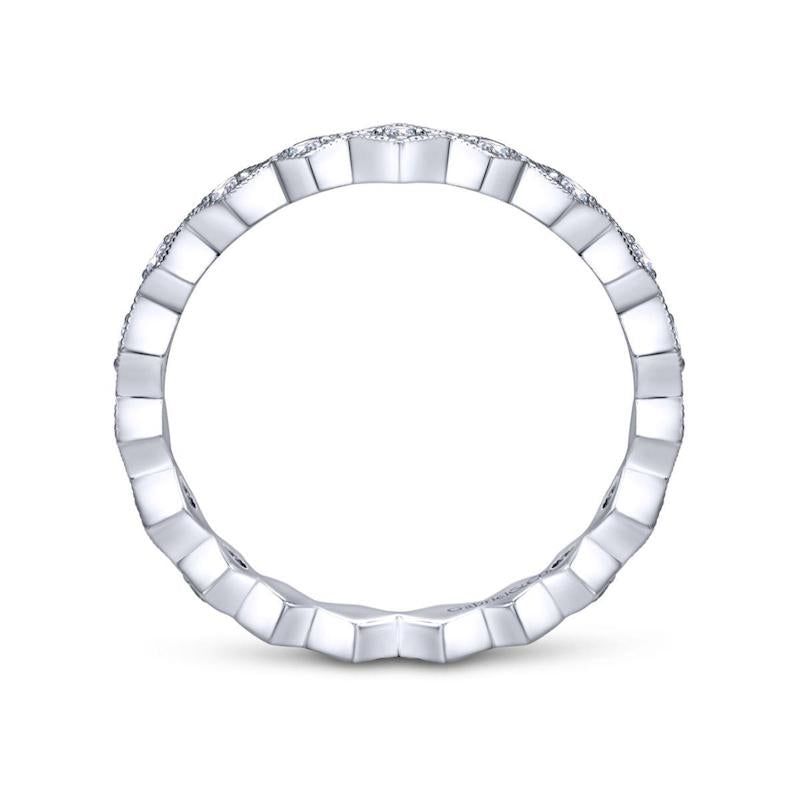 Gabriel & Co. 14k White Gold Stackable Diamond Ring