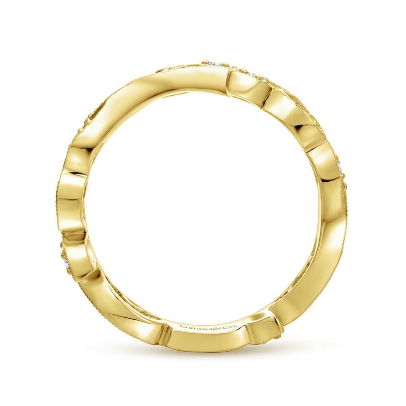 Gabriel & Co. 14k Yellow Gold Stackable Diamond Ring