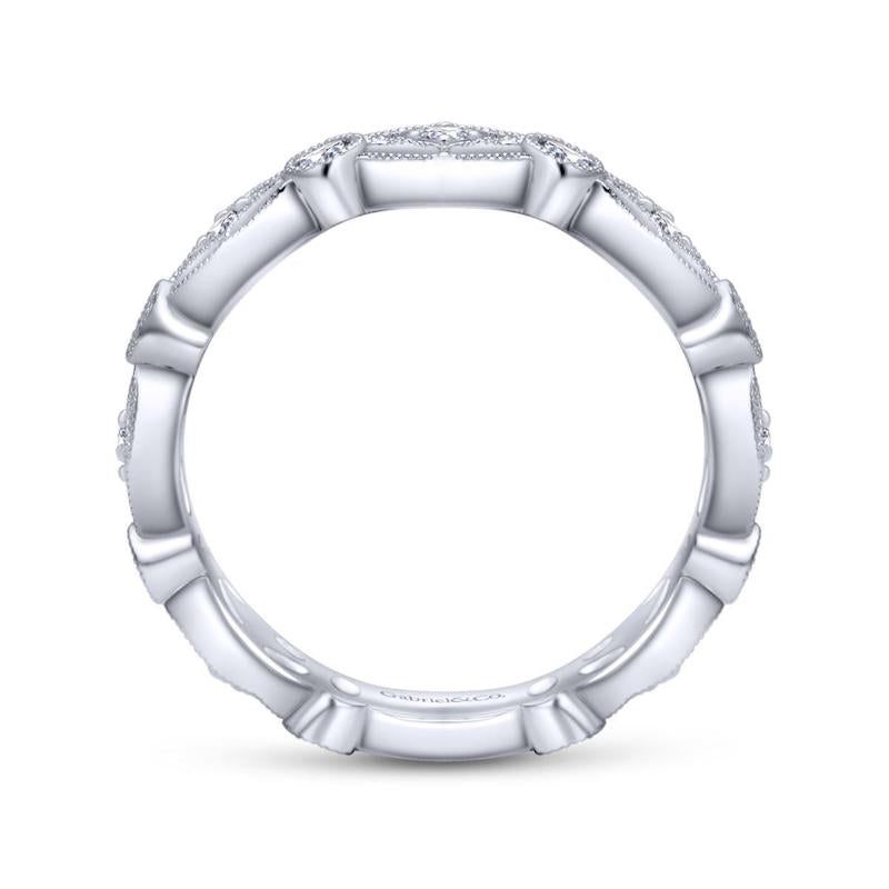 Gabriel & Co. 14k White Gold Stackable Diamond Ring