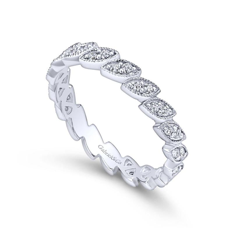 Gabriel & Co. 14k White Gold Stackable Diamond Ring
