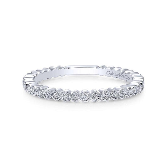 Gabriel & Co. 14k White Gold Stackable Diamond Ring