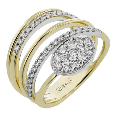 Simon G Fashion Right Hand Ring In 18K Gold With Diamonds (Yellow)