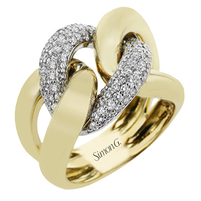 Simon G Fashion Right Hand Ring In 18K Gold With Diamonds (White,Yellow)