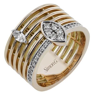Simon G Fashion Right Hand Ring In 18K Gold With Diamonds (Rose,White)