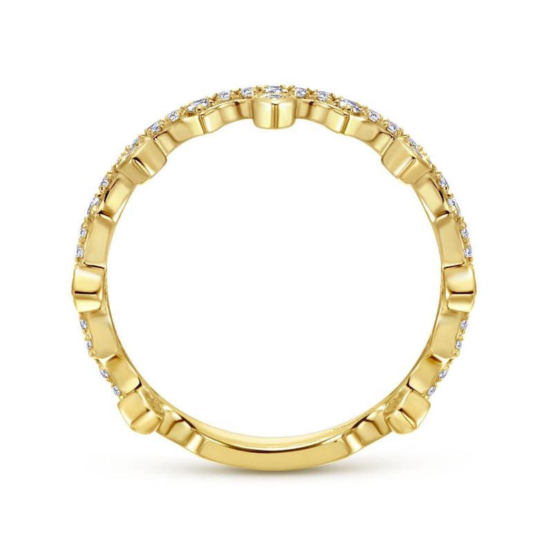 Gabriel & Co. 14k Yellow Gold Stackable Diamond Ring