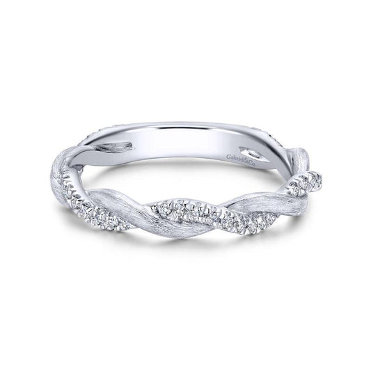 Gabriel & Co. 14k White Gold Stackable Diamond Ring