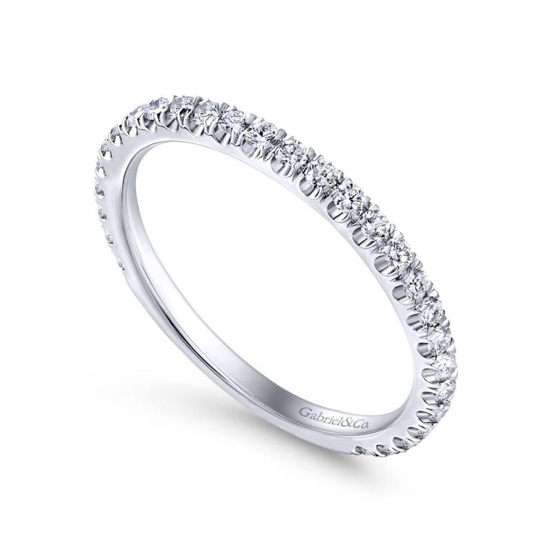 Gabriel & Co. 14k White Gold Stackable Diamond Ring