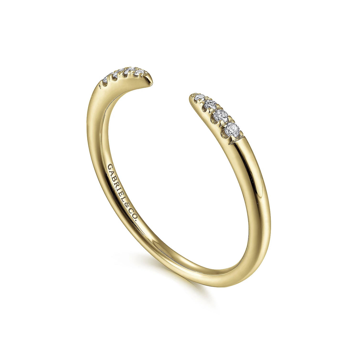 Gabriel & Co. 14k Yellow Gold Stackable Diamond Ring