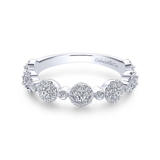 Gabriel & Co. 14k White Gold Stackable Diamond Ring