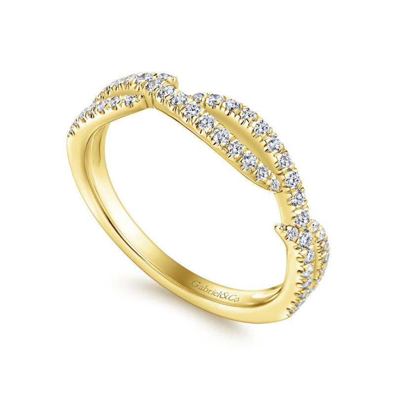 Gabriel & Co. 14k Yellow Gold Stackable Diamond Ring