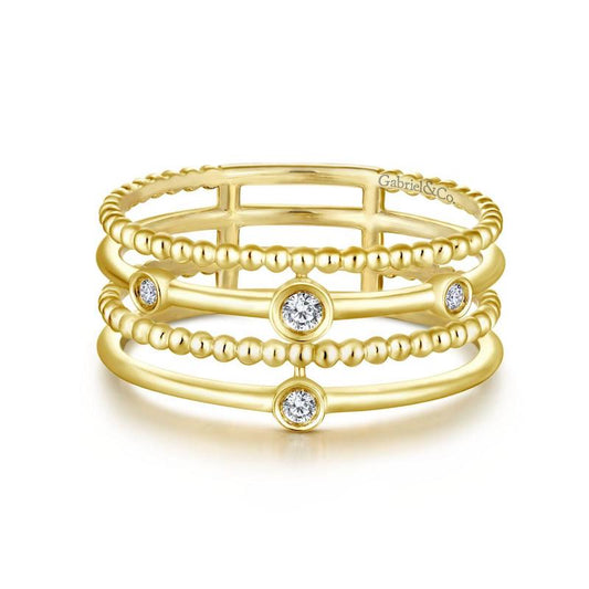 Gabriel & Co. 14k Yellow Gold Constellations Diamond Ring