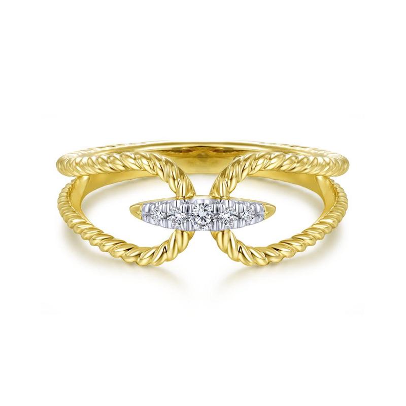 Gabriel & Co. 14k Yellow Gold Hampton Diamond Ring