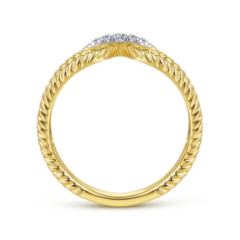 Gabriel & Co. 14k Yellow Gold Hampton Diamond Ring
