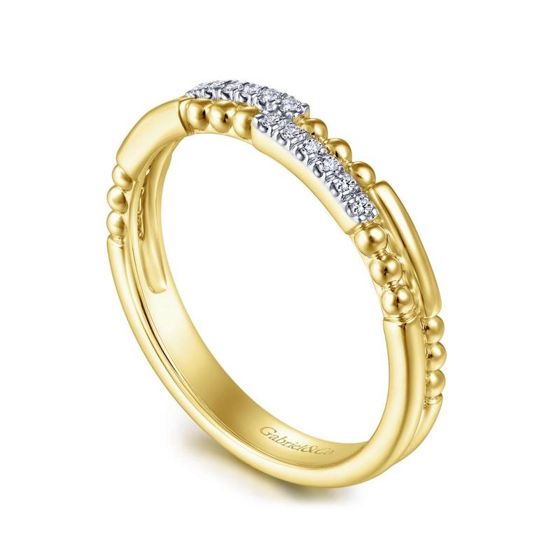 Gabriel & Co. 14k Yellow Gold Stackable Diamond Ring