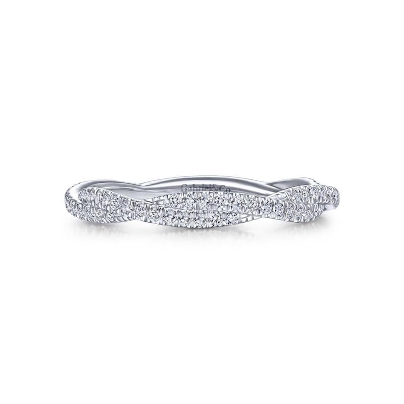 Gabriel & Co. 14k White Gold Stackable Diamond Ring