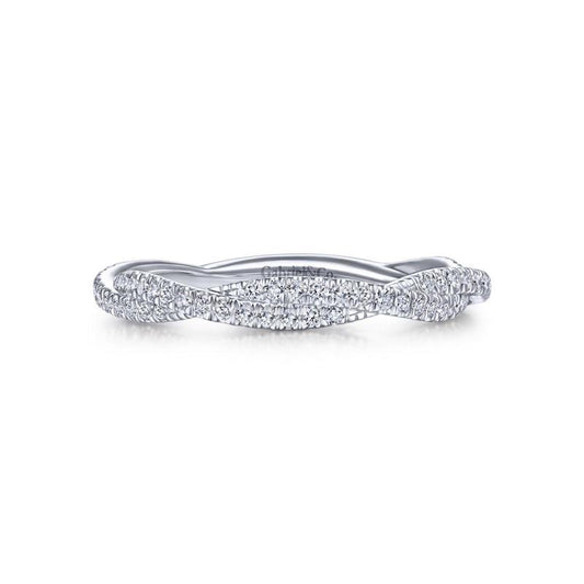 Gabriel & Co. 14k White Gold Stackable Diamond Ring