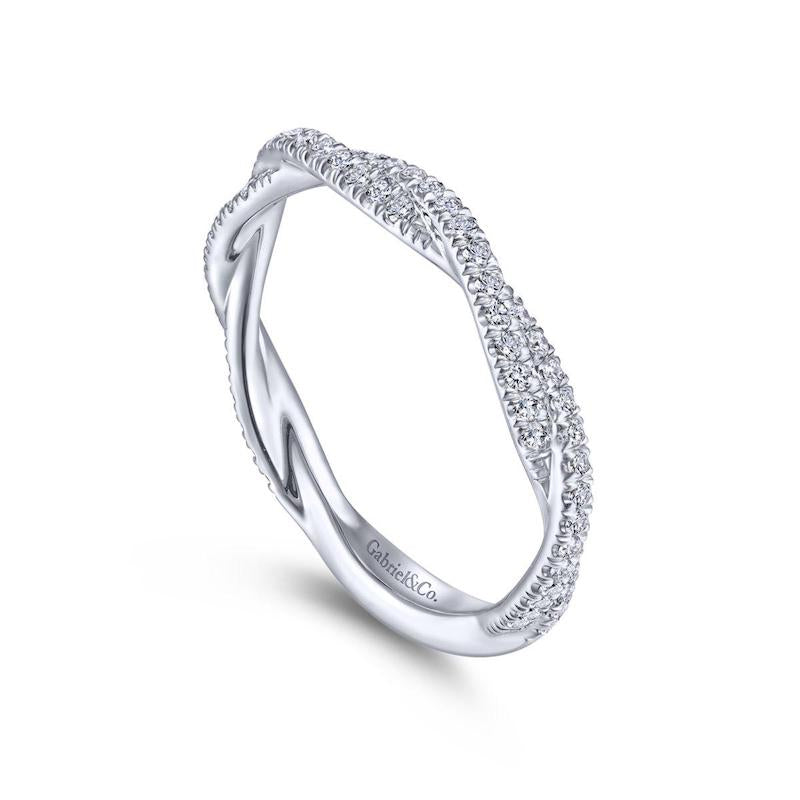 Gabriel & Co. 14k White Gold Stackable Diamond Ring