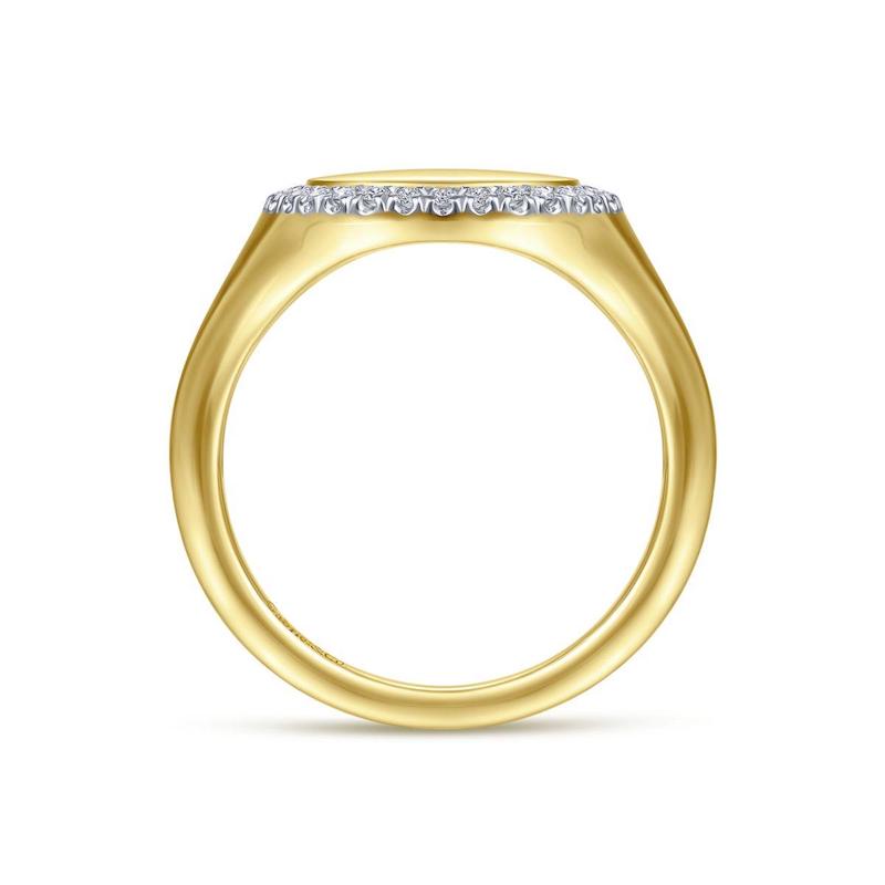 Gabriel & Co. 14k Yellow Gold Contemporary Diamond Ring