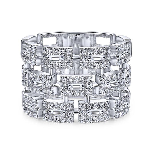 Gabriel & Co. 14k White Gold Lusso Diamond Ring