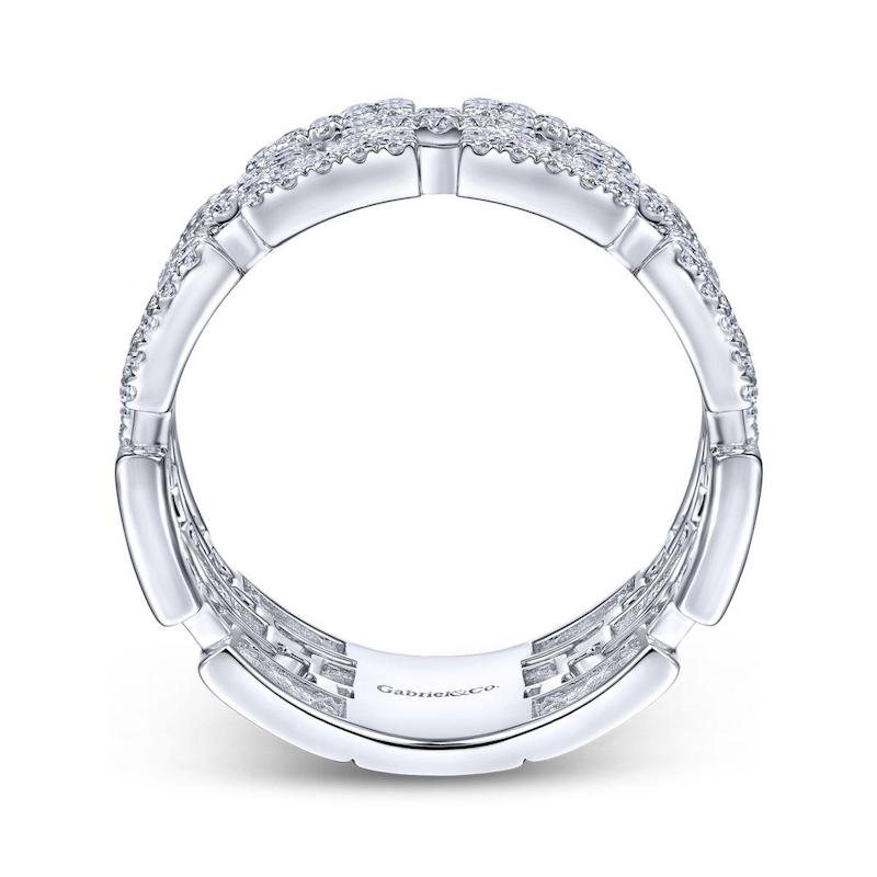 Gabriel & Co. 14k White Gold Lusso Diamond Ring