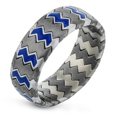 Simon G Men Ring 14k Gold (White, Yellow)