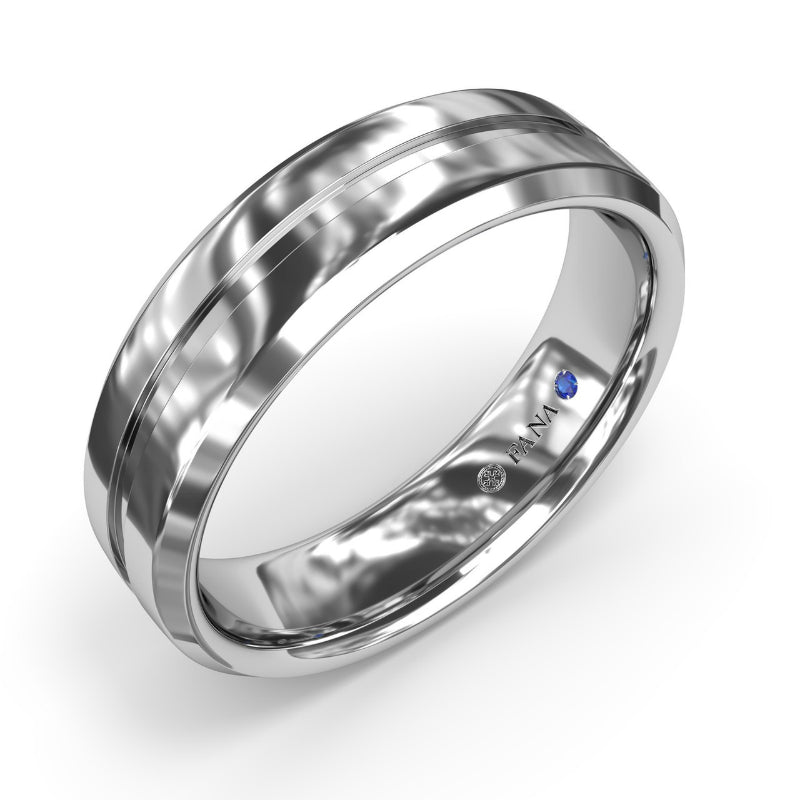 Fana High Polish Bevel Edge Men's Band