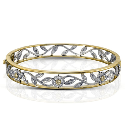 Simon G. Bangle 18k Gold (White, Yellow) 0.92 ct Diamond
