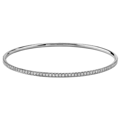 Simon G Fashion Bangle In 18K Gold With Diamonds (White)