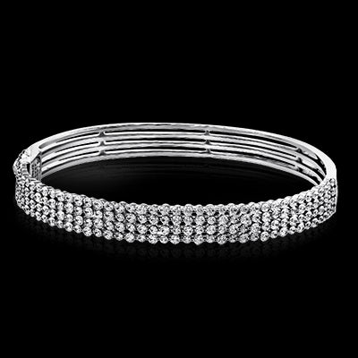 Simon G. Bangle 18k Gold (White) 3.75 ct Diamond