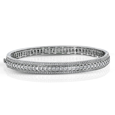 Simon G. Bangle 18k Gold (White) 4.12 ct Diamond