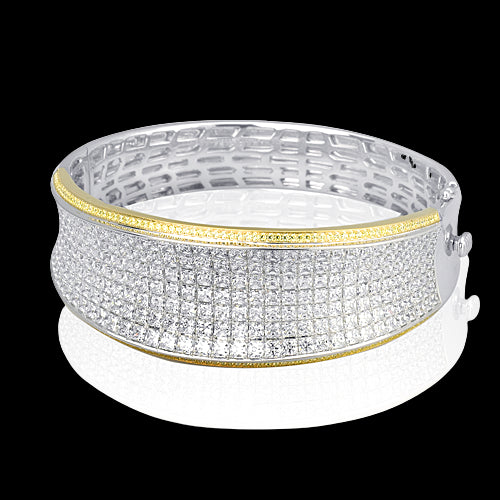 Simon G. Bangle 18k Gold (White, Yellow) 19.65 ct Diamond