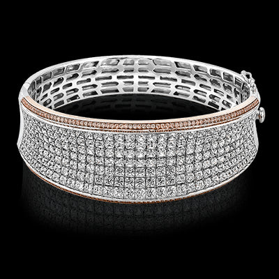 Simon G. Bangle 18k Gold (Rose, White) 19.65 ct Diamond