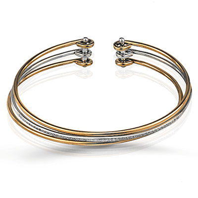 Simon G. Bangle 18k Gold (Rose, White, Yellow) 0.22 ct Diamond