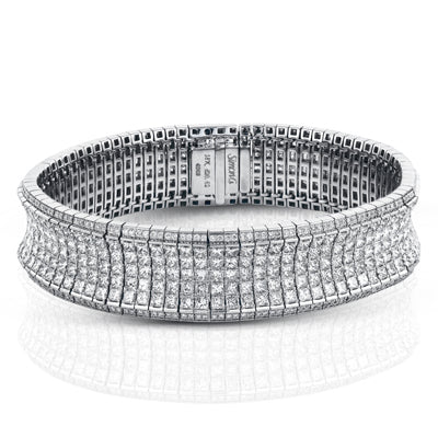 Simon G Fashion Diamond Bracelet In 18K Gold (White)