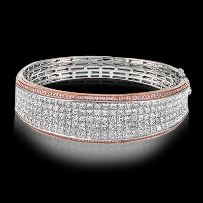 Simon G. Bangle 18k Gold (Rose, White) 14.39 ct Diamond