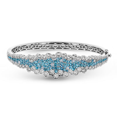 Simon G Fashion Bangle In 18K Gold With Diamonds (White)