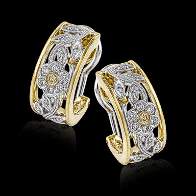 Simon G. Earring 18k Gold (White, Yellow) 0.27 ct Diamond