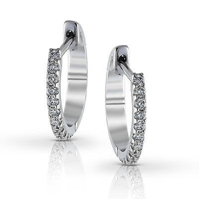 Simon G. Hoop Earring Platinum (White) 0.17 ct Diamond