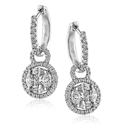 Simon G. Earring 18k Gold (White) 1.19 ct Diamond