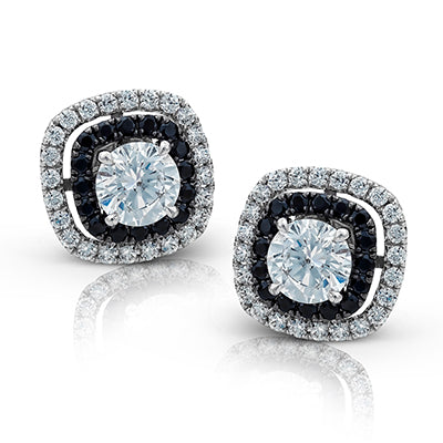 Simon G. Earring 18k Gold (Black, White) 1.3 ct Diamond