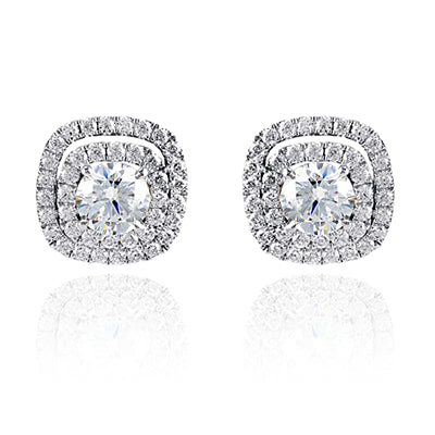 Simon G. Earring 18k Gold (White) 1.4 ct Diamond