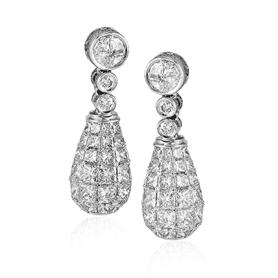 Simon G. Earring 18k Gold (White) 3.15 ct Diamond