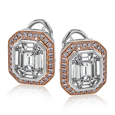 Simon G. Earring 18k Gold (Rose, White) 2.48 ct Diamond
