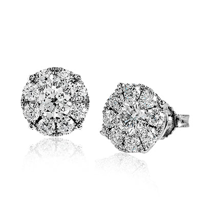 Simon G. Earring 18k Gold (White) 1.43 ct Diamond